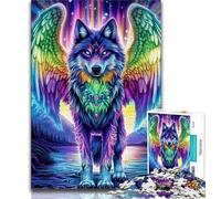 1000 Piece Jigsaw Puzzles for Teenagers Winged Wolf Puzzles for Adults,Stress Reliever Difficult Challenge Secret Santa Gifts (size 75x50cm)