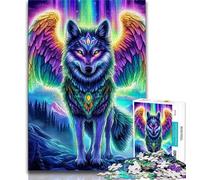 1000 Piece Jigsaw Puzzles for Teenagers Winged Wolf Teenager Jigsaw,Relax Games Is Ideal As A Gift for The Whole Family 75x50cm
