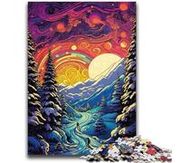 1000 Piece Jigsaw Puzzles for Teenagers Winter Forest 1000 Piece Jigsaw,Interesting Stress Reduction Parent-child Interaction (75x50cm)