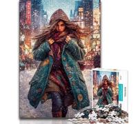 1000 Piece Jigsaw Puzzles for Teenagers Winter Woman Puzzles,Learning Educational Toys Family Games Unique Birthday And Gifts (size 38x26cm)