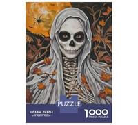 1000 Piece Jigsaw Puzzles for Teenagers Witchy Portrait II - Gothic Skeleton Bride Puzzle for Adults Hands-on Game Wall Decoration Unique Birthday And Gifts 70x50cm/1000pcs