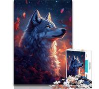 1000 Piece Jigsaw Puzzles for Teenagers Wolf at Sunset Puzzles for Teenagers,Decompressing Intellectual Educational Toy Birthday Gift (size 75x50cm)