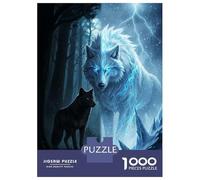 1000 Piece Jigsaw Puzzles for Teenagers Wolves in The Forest Light And Dark Jigsaw for Adults DIY Toys Pattern Assembly Help The Brain Exercise 38x26cm/1000pcs