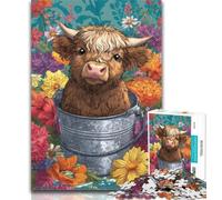 1000 Piece Jigsaw Puzzles for Teenagers Yak Flowers Puzzles,Decompressing Intellectual Educational Toy Perfect Decoration 26x38cm