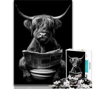 1000 Piece Jigsaw Puzzles for Teenagers Yak in The Bathroom Adult Jigsaw,Quiz Game Wall Decoration Unique Birthday And Xmas Gifts (size 38x26cm)