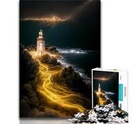 1000 Piece Jigsaw Puzzles for Teenagers Yellow Lighthouse Puzzles,Educational Games Home Decoration Unique Home Decor And Gifts 75x50cm