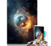 1000 Piece Jigsaw Puzzles for Teenagers Yin And Yang Adult Puzzles,Stress Reliever Difficult Challenge Unique Home Decor And Gifts 38x26cm