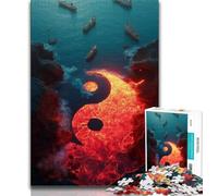 1000 Piece Jigsaw Puzzles for Teenagers Yin And Yang Teenager Jigsaw,Relax Games Is Ideal As A Gift for The Whole Family 26x38cm