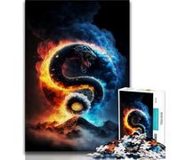 1000 Piece Jigsaw Puzzles for Teenagers Yin And Yang Teenager Puzzles,Toys Educational Games Stress Relieving Unique Birthday And Gifts (size 38x26cm)