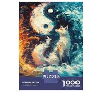 1000 Piece Jigsaw Puzzles for Teenagers Yin Yang Fox Puzzle for Adults Relax Games Perfect Decoration Deal As Gifts for The Whole Family 38x26cm/1000pcs