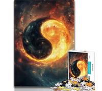 1000 Piece Jigsaw Puzzles for Teenagers Yin Yang Tai Chi, Train Your Brain And Hands,Birthday Present, Gifts, Wall Art for Ages 14+ 38x26cm