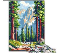 1000 Piece Jigsaw Puzzles for Teenagers Yosemite National Park Poster for Educational Game Challenge Toy Birthday Present, Gifts (26x38cm) 1000pcs