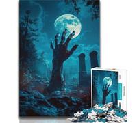 1000 Piece Jigsaw Puzzles for Teenagers Zombies in The Grave Teenager Jigsaw,Family Activity Fun at Home Activities, Birthday Present,Travel Gifts 26x38cm