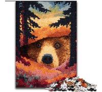 1000 Piece Jigsaw Puzzles Forest Brown Bear, for Age 14 Years And over Home Decor As A Gift for The Whole Family And Friends (size 26x38cm)