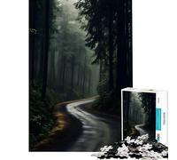 1000 Piece Jigsaw Puzzles Forest Road for Educational Game Challenge Toy Brain Teaser Game Perfect Decoration Gifts for Women Men (Size 38x26cm)