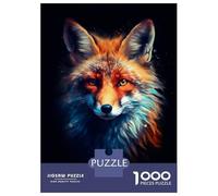 1000-piece Jigsaw Puzzles Fox Animals Adult Jigsaw Puzzle Hands-on Game Difficult Challenge Parent-child Interaction 52x38cm/1000pcs