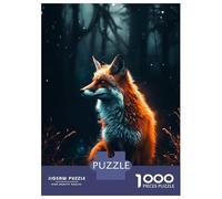 1000-piece Jigsaw Puzzles Fox Glowing Jigsaw Puzzle Anti-Stress Toys Wall Decoration Unique Gifts for Birthday And Christmas 38x26cm/1000pcs