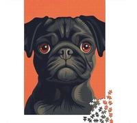 1000 Piece Jigsaw Puzzles French Bulldog Puzzles for Adults Wooden Puzzles Educational Game for Adult 1000pcs (75x50cm)