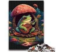 1000 Piece Jigsaw Puzzles Frog Playing Banjo Educational Family Game Deal As Gifts for The Whole Family for And Age 14 Years Up 50x75cm