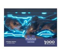 1000 Piece Jigsaw Puzzles Futuristic Cyber Woman Creative Square Wooden Jigsaw Puzzles for Adults 1000pcs (75x50cm)