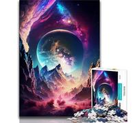 1000 Piece Jigsaw Puzzles Galactic Wonderland 1000 Piece Jigsaw,Stress Reliever Staycation Kill Time Parent-child Interaction (size 38x26cm)