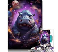 1000 Piece Jigsaw Puzzles Galaxies Hippos 1000 Piece Jigsaw,Stress Reliever Staycation Kill Time Parent-child Interaction (size 38x26cm)