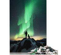 1000 Piece Jigsaw Puzzles Game Aurora Night With My Dog Puzzle for Adults Paper Puzzles Educational Game Challenge Toy As A 1000pcs (38x26cm)