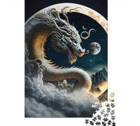 1000 Piece Jigsaw Puzzles Game Brave Dragon Wooden Puzzles Educational Game Challenge Toy As A 1000pcs (75x50cm)