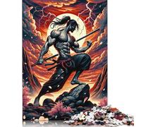 1000 Piece Jigsaw Puzzles Game Epic Samurai Hero Blossom Wooden Puzzles Educational Game Challenge Toy As A 1000pcs (75x50cm)