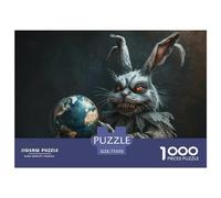 1000 Piece Jigsaw Puzzles Game Evil Bunny Wooden Puzzles Educational Game Challenge Toy As A 1000pcs (75x50cm)