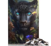 1000 Piece Jigsaw Puzzles Game Fantasy Black Panther Wooden Puzzles Educational Game Challenge Toy As A 1000pcs (75x50cm)
