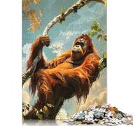 1000 Piece Jigsaw Puzzles Game Monkey Wooden Puzzles Educational Game Challenge Toy As A 1000pcs (75x50cm)