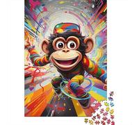 1000 Piece Jigsaw Puzzles Game Monkey Wooden Puzzles Educational Game Challenge Toy As A 38x26cm/1000pcs