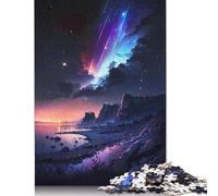 1000 Piece Jigsaw Puzzles Game Night Sky with Shooting Stars Puzzle for Adults Paper Puzzles Educational Game Challenge Toy As A 1000pcs (75x50cm)
