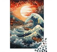 1000 Piece Jigsaw Puzzles Game Ocean Wave Wooden Puzzles Educational Game Challenge Toy As A 38x26cm/1000pcs