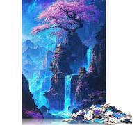 1000 Piece Jigsaw Puzzles Game Sakura Dreamscape Temple Wooden Puzzles Educational Game Challenge Toy As A 1000pcs (75x50cm)