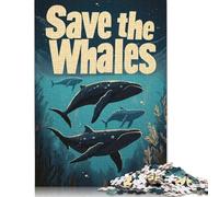 1000 Piece Jigsaw Puzzles Game Save The Whales Poster Paper Puzzles Educational Game Challenge Toy As A 38x26cm/1000pcs