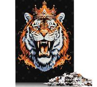 1000 Piece Jigsaw Puzzles Game Tiger King Pop Art Wooden Puzzles Educational Game Challenge Toy As A 1000pcs (75x50cm)