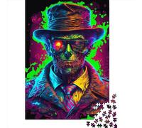 1000 Piece Jigsaw Puzzles Gangster Zombie Neon Color1 Puzzles for Adults Wooden Puzzles Educational Game for Adult 1000pcs (75x50cm)