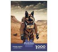 1000 Piece Jigsaw Puzzles- German Shepherd On Mars Teenager Puzzles Brain Teaser Game Stress Reliever Deal As Gifts for The Whole Family 70x50cm/1000pcs