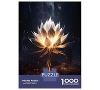 1000-piece Jigsaw Puzzles Glowing Lotus Jigsaw Puzzle Anti-Stress Toys Wall Decoration Unique Gifts for Birthday And Christmas 70x50cm/1000pcs