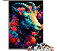 1000 Piece Jigsaw Puzzles Goat, Help The Brain Exercise Addictive Toys to Cultivate Patience Perfect Decoration (Size 50x75cm)