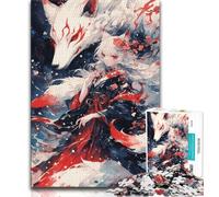 1000 Piece Jigsaw Puzzles God of Foxes Teenager Puzzles,Challenging Game Toys Wall Decoration Unique Birthday And Xmas Gifts (size 75x50cm)