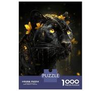 1000-piece Jigsaw Puzzles Golden Eyes Black Panther Adult Jigsaw Hands-on Game A Work of Art Unique Gifts for Birthday And Christmas 70x50cm/1000pcs
