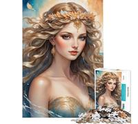 1000 Piece Jigsaw Puzzles- Golden Goddess Portrait Difficult And Challenge Analysis And Logic DIY Toys for And from 14 Years And over (38X26CM)
