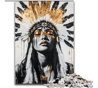 1000 Piece Jigsaw Puzzles Golden Indian Princess, for Age 14 Years And over Home Decor As A Gift for The Whole Family And Friends (size 26x38cm)