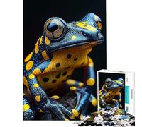 1000 Piece Jigsaw Puzzles- Golden Poison Dart Frog Difficult And Challenge Enhance Memory Home Decoration Toys for Ages 14 And over (38X26CM)