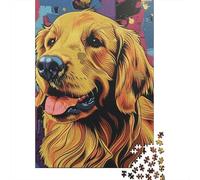 1000 Piece Jigsaw Puzzles Golden Retriever Puzzles for Adults Paper Puzzles Educational Game for Adult 1000pcs (38x26cm)