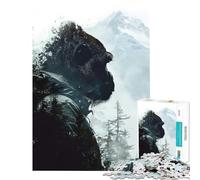 1000 Piece Jigsaw Puzzles Gorilla Double Exposure Addictive Toys to Cultivate Patience Practical Game For Family Fun Gifts Birthday (Size 38x52cm)
