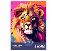 1000-piece Jigsaw Puzzles Graceful Lion Pop Art Art Adult Jigsaw Hands-on Game A Work of Art Unique Gifts for Birthday And Christmas 70x50cm/1000pcs